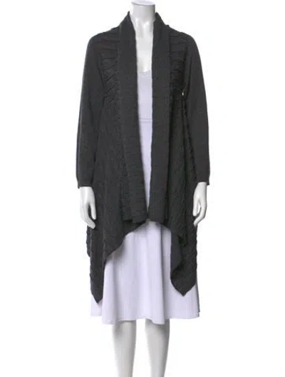 Pre-owned Alberto Makali Open Front Sweater In Grey