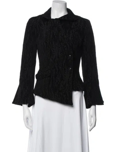 Pre-owned Alberto Makali Patterned Jacket In Black