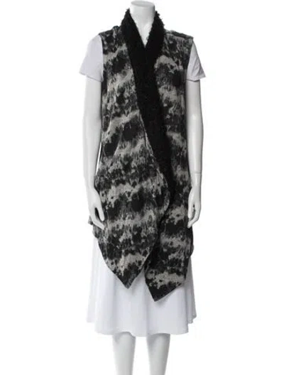 Pre-owned Alberto Makali Plaid Print Coat In Black