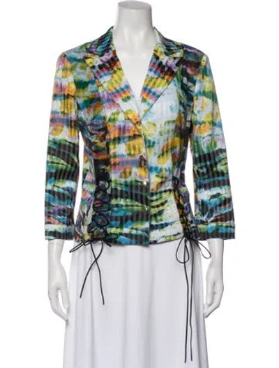 Pre-owned Alberto Makali Printed Blazer In Multi