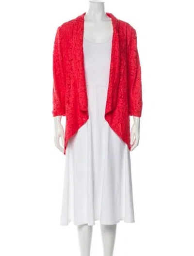 Pre-owned Alberto Makali Printed Cape In Orange