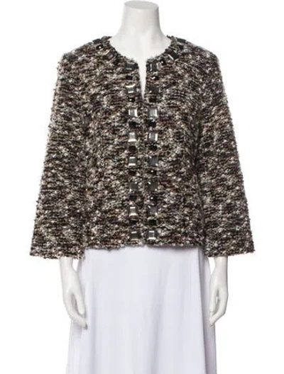 Pre-owned Alberto Makali Printed Evening Jacket In Brown