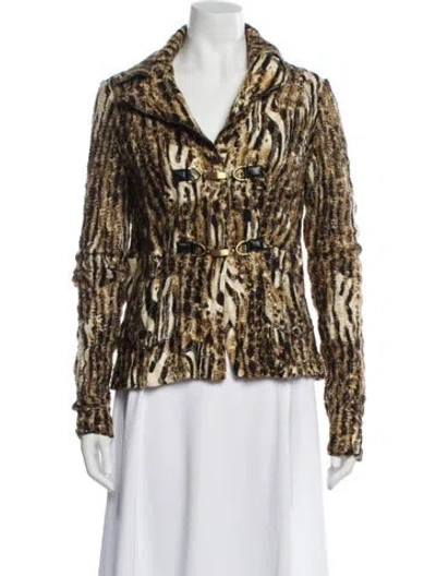 Pre-owned Alberto Makali Printed Evening Jacket In Neutral