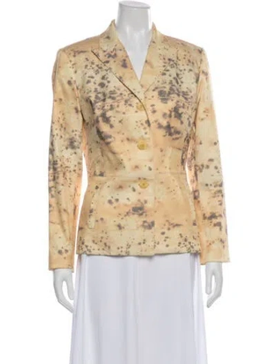 Pre-owned Alberto Makali Printed Fur Jacket In Neutral