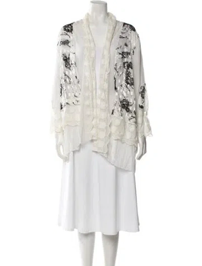 Pre-owned Alberto Makali Printed Jacket In White