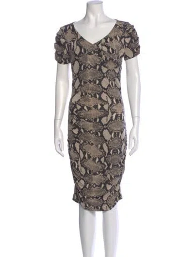 Pre-owned Alberto Makali Printed Mini Dress In Multi