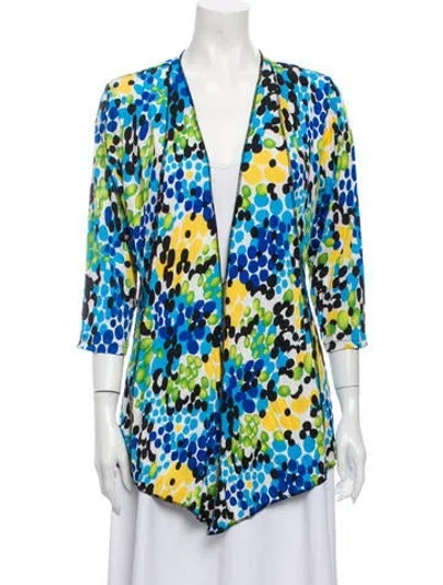 Pre-owned Alberto Makali Printed V-neck Sweater In Multi