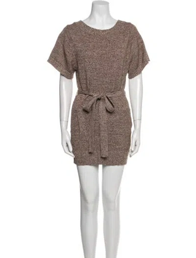 Pre-owned Alberto Makali Scoop Neck Mini Dress In Multi