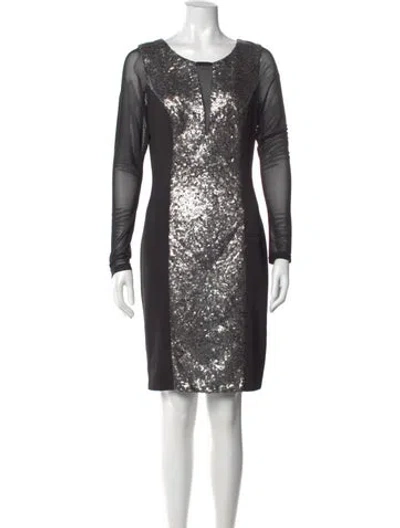 Pre-owned Alberto Makali Scoop Neck Mini Dress In Multi