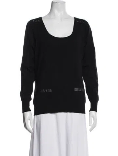Pre-owned Alberto Makali Scoop Neck Sweater In Black