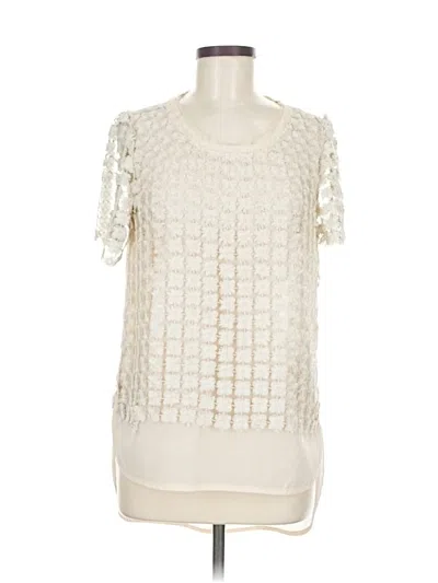 Pre-owned Alberto Makali Short Sleeve Blouse In White