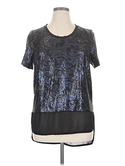 Pre-owned Alberto Makali Short Sleeve Top Black Crew Neck Tops