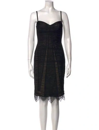 Pre-owned Alberto Makali Silk Knee-length Dress In Black
