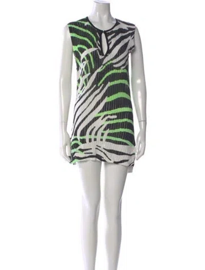 Pre-owned Alberto Makali Silk Mini Dress In Multi
