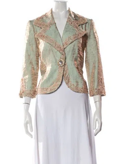Pre-owned Alberto Makali Silk Patterned Jacket In Multi