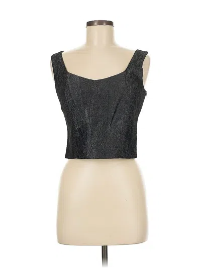 Pre-owned Alberto Makali Sleeveless Top Gray Sweetheart Neckline Tops