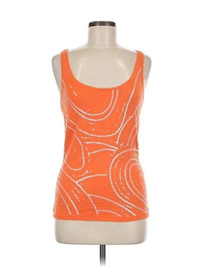 Pre-owned Alberto Makali Sleeveless Top Orange Scoop Neck Tops