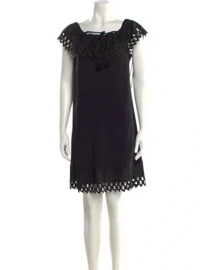 Pre-owned Alberto Makali Square Neckline Mini Dress In Black