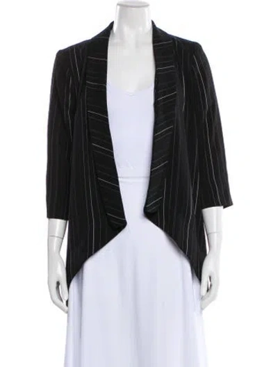 Pre-owned Alberto Makali Striped Blazer In Black