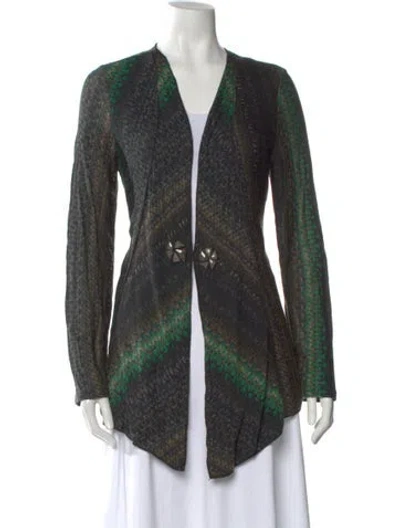 Pre-owned Alberto Makali Striped V-neck Sweater In Multi