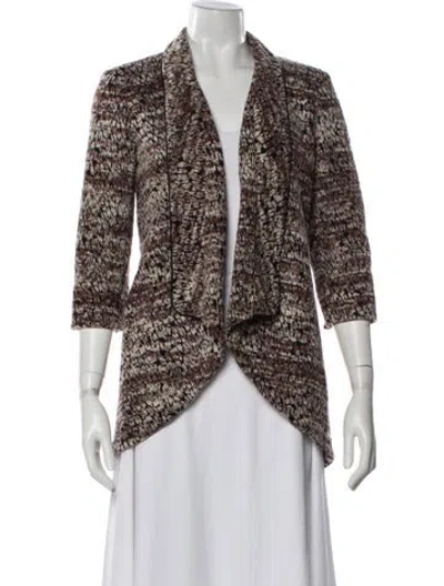 Pre-owned Alberto Makali Tweed Pattern Blazer In Purple