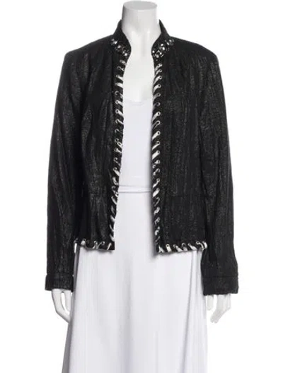 Pre-owned Alberto Makali Tweed Pattern Evening Jacket In Black
