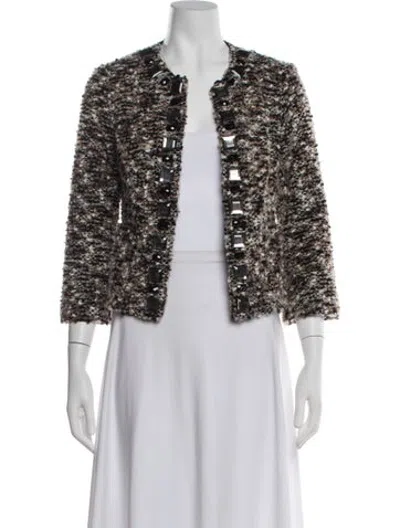 Pre-owned Alberto Makali Tweed Pattern Jacket In Neutrals