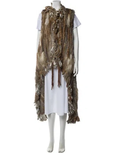Pre-owned Alberto Makali Vintage Late 1990's - Early 2000's Fur Jacket In Neutral
