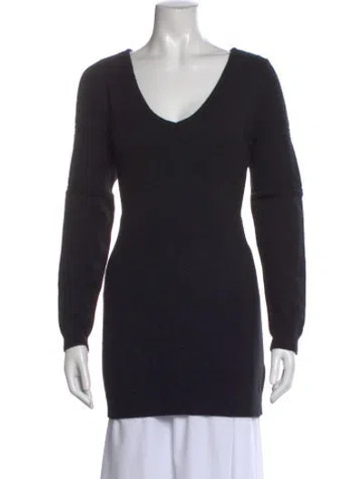 Pre-owned Alberto Makali V-neck Sweater In Black