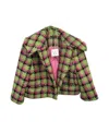 Alberto Makali Women's Cropped Tweed Plaid Jacket In Multi In Multi