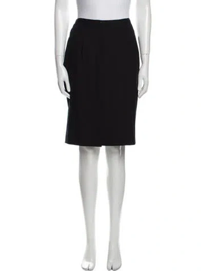 Pre-owned Alberto Makali Wool Knee-length Skirt In Black