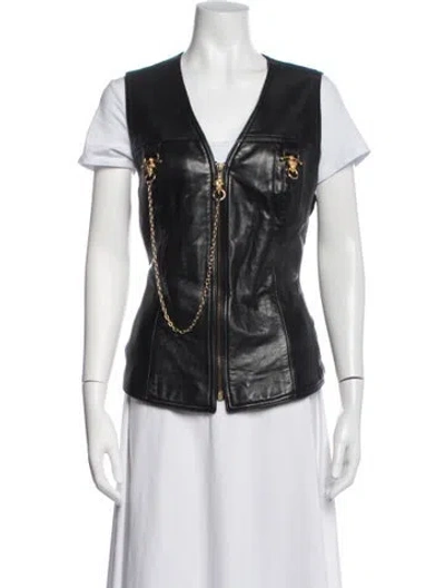 Pre-owned Alberto Makali Wool Vest In Black