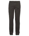 Alberto Man Pants Dark Brown Size 34w-36l Cotton, Elastane