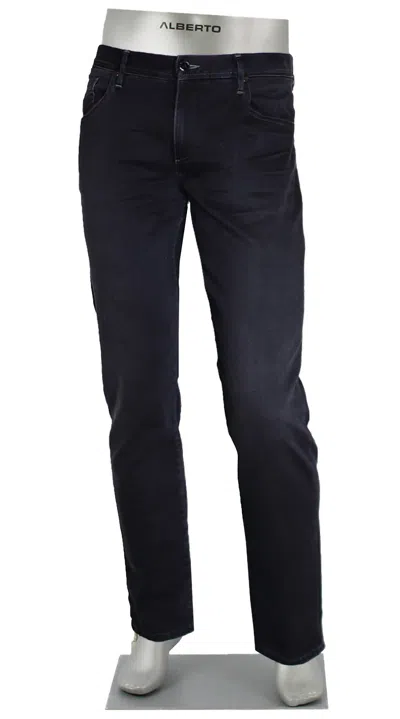 Alberto Men's Premium Business Tencel Jean In Washed Black
