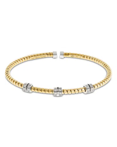 Alberto Milani 18k Yellow Gold Diamond Via Mercanti Tubogas Rope Bracelet