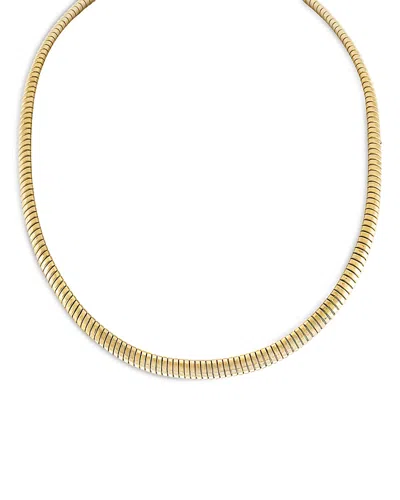 Alberto Milani 18k Yellow Gold Via Bagutta Flat Tubogas Necklace, 18 In Gray