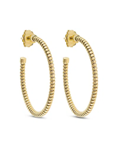 Alberto Milani 18k Yellow Gold Via Bagutta Medium Tubogas Hoop Earrings