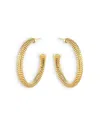Alberto Milani 18k Yellow Gold Via Bagutta Tubogas Medium Hoop Earrings In Gold
