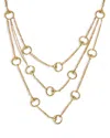Alberto Milani 18k Yellow Gold Via Caneva Three Layer Horsebit Link Necklace, 20 In Gold