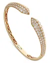 Alberto Milani 18k Yellow Gold Via Fiori Chiari Diamond Kiss Cuff Bracelet In Gold