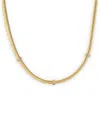 Alberto Milani 18k Yellow Gold Via Mercanti Diamond Three Station Tubogas Collar Necklace, 17 In Gold
