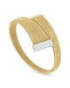 Alberto Milani 18k Yellow Gold Via Mercanti Tubogas Diamond Accent Bracelet In Gold