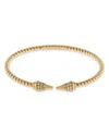 Alberto Milani 18k Yellow Gold Via Mercanti Tubogas Diamond Cone Bangle Bracelet In Gold
