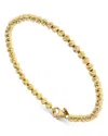 Alberto Milani Men's 18k Yellow Gold Via Palladio Textured Bead Bracelet In Gold