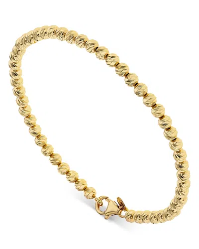 Alberto Milani Men's 18k Yellow Gold Via Palladio Textured Bead Bracelet