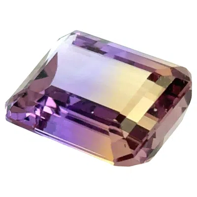 Pre-owned Alberto Natural Emerald Cut Ametrine 11.78 Ct In Green