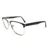 Alberto Romani Men's Ar 20201 Eyeglasses In Black/silver In Black