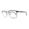 Alberto Romani Men's Ar 20203 Eyeglasses In Blue/silver In Multi