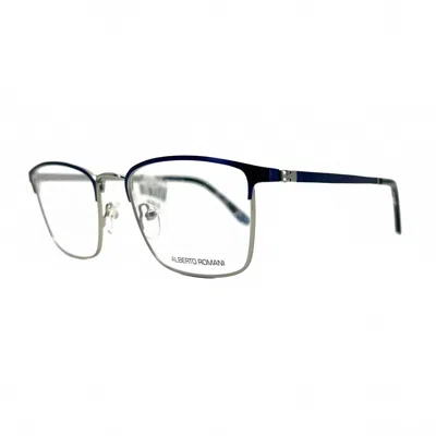 ALBERTO ROMANI MEN'S AR 20203 SQUARE EYEGLASSES IN NAVY