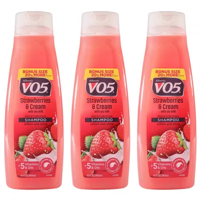Alberto Vo5 Moisturizing Strawberries Cream Shampoo By  For Unisex - 15 oz Shampoo - Pack Of 3 In Multi